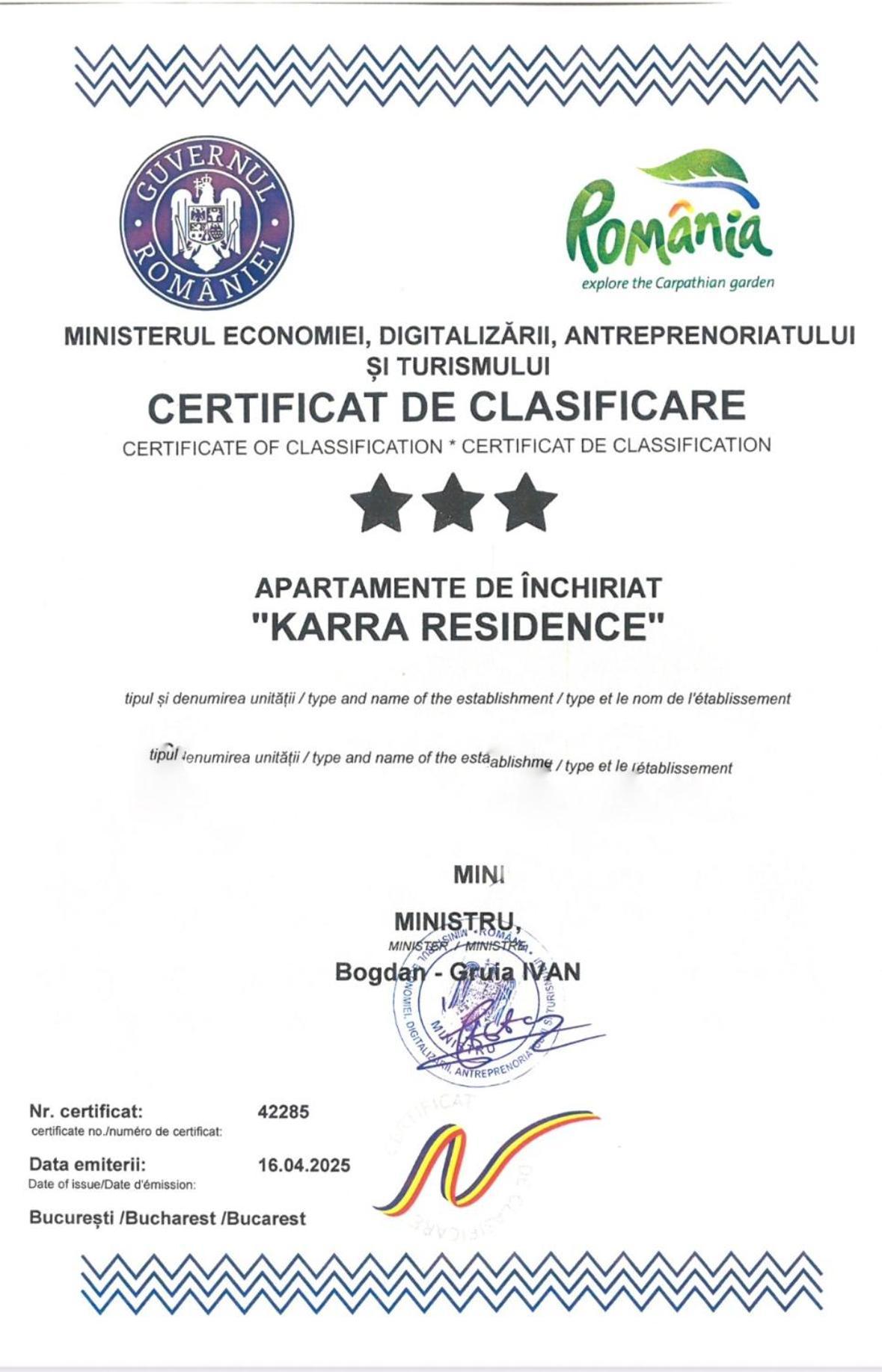 Karra Residence Timisoara - Autorizat Ministerul Turismului Exteriér fotografie